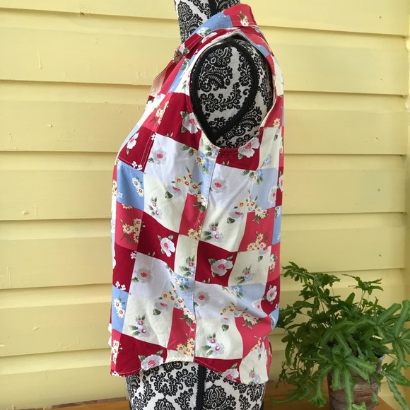 Sold🍯5/$15 vintage 1980’s Preppy Patchwork Quilt look country chic - Picture 2 of 9